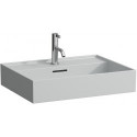 Lavabo KARTELL 600 x 460 mm, encastrable sous avec trop-plein, sans trou pour robinetterie gris LAUFEN