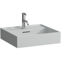 Vasque à poser KARTELL 500 x 460 mm, dessous rectifié avec trop-plein, sans trou pour robinetterie gris LAUFEN