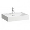 Vasque à poser KARTELL 600 x 460 mm, dessous rectifié avec trop-plein, gris LAUFEN sans trou pour robinetterie