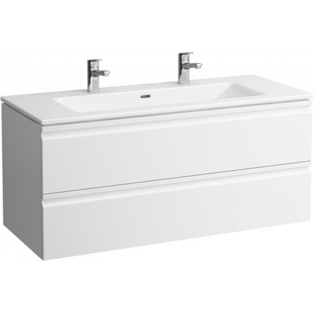 LAUFEN PRO S lavabo avec meuble sous-vasque, 2 tiroirs, 2 trous pour robinetterie, LAUFEN blanc brillant