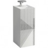 Lavabo KARTELL 375 x 435 x 900 mm, sur pied, sans couvercle, avec décor en maille de la ligne LAUFEN grise