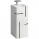 Lavabo KARTELL 375 x 435 x 900 mm, sur pied, sans couvercle, avec lignes noires LAUFEN