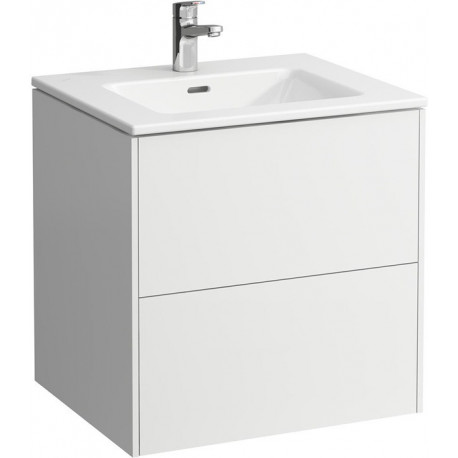 Lavabo PRO S BASE avec meuble sous-vasque, 2 tiroirs, blanc perle LAUFEN