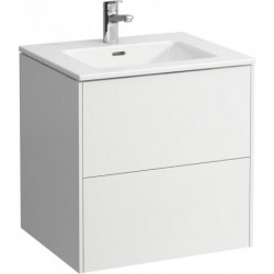 Lavabo PRO S BASE avec meuble sous-vasque, 2 tiroirs, gris signalisation LAUFEN