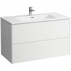 Lavabo PRO S BASE avec meuble sous-vasque, 2 tiroirs, gris signalisation LAUFEN