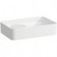 Vasque pour lavabo VAL 550 x 360 mm avec trop-plein, sans trou pour robinetterie, blanc mat LAUFEN