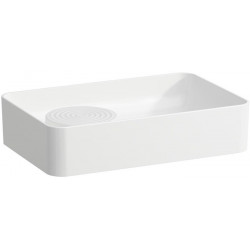 Vasque pour lavabo VAL 550 x 360 mm avec trop-plein, sans trou pour robinetterie, blanc mat LAUFEN