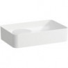 Vasque pour lavabo VAL 550 x 360 mm avec trop-plein, sans trou pour robinetterie, blanc mat LAUFEN