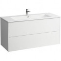 Lavabo PRO S BASE avec meuble sous-vasque, 2 tiroirs, 1 trou pour robinetterie, blanc perle LAUFEN