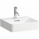 Lave-mains VAL 450 x 420 mm avec trop-plein, version 1 trou pour robinet, blanc mat LAUFEN