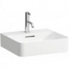 Lave-mains VAL 450 x 420 mm avec trop-plein, version 1 trou pour robinet, blanc mat LAUFEN