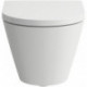 WC suspendu KARTELL, sans bride, à fond creux blanc LAUFEN