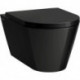 WC suspendu KARTELL, sans bride, à fond creux noir LAUFEN