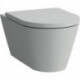 WC suspendu KARTELL, sans bride, lavable gris LAUFEN