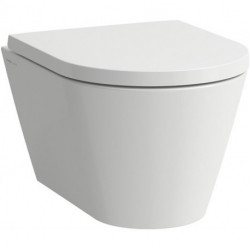 WC suspendu KARTELL COMPACT, sans bride, à fond creux blanc LAUFEN