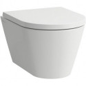 WC suspendu KARTELL COMPACT, sans bride, à fond creux blanc LAUFEN