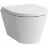 WC suspendu KARTELL COMPACT, sans bride, à fond creux blanc LAUFEN