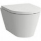 WC suspendu KARTELL COMPACT sans bride, rinçage à fond blanc mat LAUFEN