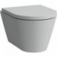 WC suspendu KARTELL COMPACT, sans bride, lavable gris LAUFEN