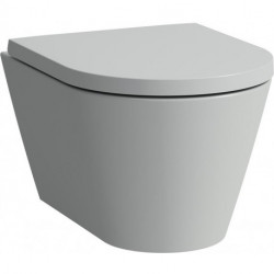WC suspendu KARTELL COMPACT, sans bride, lavable gris LAUFEN