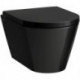 WC suspendu KARTELL COMPACT, sans bride, à fond creux noir LAUFEN