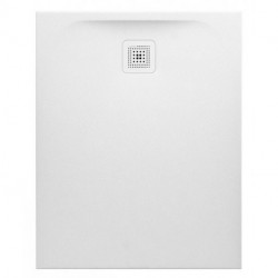 Receveur de douche LAUFEN PRO rectangulaire, écoulement sur le petit côté 1000 x 800 x 33 mm blanc mat LAUFEN