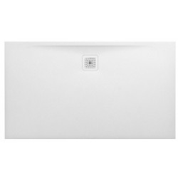 Receveur de douche LAUFEN PRO rectangulaire, bonde côté long 1400 x 800 x 30 mm blanc mat LAUFEN