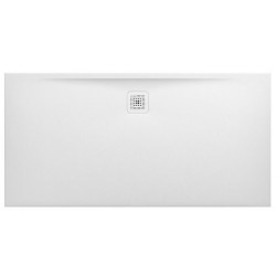 Receveur de douche LAUFEN PRO, rectangulaire, écoulement latéral long, 1600 x 800 x 32 mm, LAUFEN blanc mat