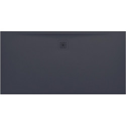 Receveur de douche LAUFEN PRO, rectangulaire, écoulement latéral long, 1600 x 800 x 32 mm, anthracite LAUFEN