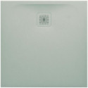Receveur de douche carré LAUFEN PRO, écoulement latéral 800 x 800 x 29 mm, gris clair LAUFEN