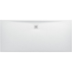 Receveur de douche rectangulaire LAUFEN PRO, bonde côté long 1800 x 800 x 33 mm blanc mat LAUFEN
