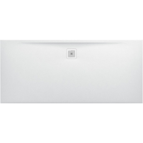 Receveur de douche rectangulaire LAUFEN PRO, bonde côté long 1800 x 800 x 33 mm blanc mat LAUFEN