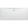 Receveur de douche rectangulaire LAUFEN PRO, bonde côté long 1800 x 800 x 33 mm blanc mat LAUFEN