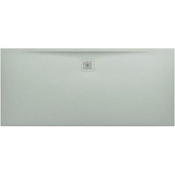 Receveur de douche LAUFEN PRO, rectangulaire, écoulement sur le côté long 1800 x 800 x 33 mm, gris clair LAUFEN