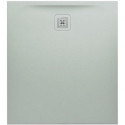 Receveur de douche LAUFEN PRO, rectangulaire, écoulement sur le petit côté 1000 x 900 x 33 mm, gris clair LAUFEN