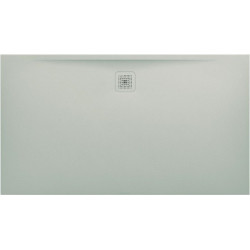 Receveur de douche LAUFEN PRO, rectangulaire, écoulement latéral long, 1600 x 900 x 33 mm, gris clair LAUFEN