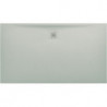 Receveur de douche LAUFEN PRO, rectangulaire, écoulement latéral long, 1600 x 900 x 33 mm, gris clair LAUFEN