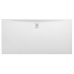 Receveur de douche LAUFEN PRO, rectangulaire, écoulement sur le côté long 1800 x 900 x 34 mm blanc mat LAUFEN