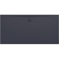 Receveur de douche rectangulaire LAUFEN PRO, bonde côté long 1800 x 900 x 34 mm anthracite LAUFEN