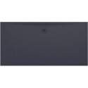 Receveur de douche rectangulaire LAUFEN PRO, bonde côté long 1800 x 900 x 34 mm anthracite LAUFEN