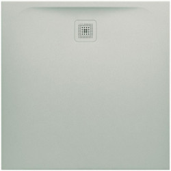 Receveur de douche LAUFEN PRO, carré, écoulement latéral 1000 x 1000 x 33 mm, gris clair LAUFEN