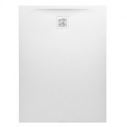 Receveur de douche rectangulaire LAUFEN PRO, bonde côté court 1200 x 1000 x 33 mm blanc mat LAUFEN