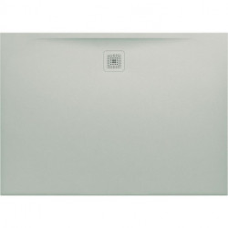 Receveur de douche LAUFEN PRO, rectangulaire, écoulement sur le côté long 1400 x 1000 x 30 mm, gris clair LAUFEN