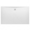 Receveur de douche LAUFEN PRO, rectangulaire, écoulement sur le côté long 1600 x 1000 x 33 mm blanc mat LAUFEN