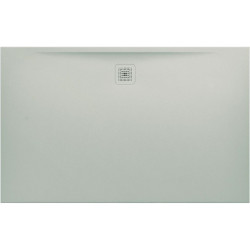 Receveur de douche LAUFEN PRO, rectangulaire, écoulement sur le côté long 1600 x 1000 x 33 mm, gris clair LAUFEN
