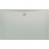 Receveur de douche LAUFEN PRO, rectangulaire, écoulement sur le côté long 1600 x 1000 x 33 mm, gris clair LAUFEN