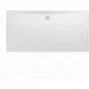Receveur de douche rectangulaire LAUFEN PRO, bonde côté long 2000 x 1000 x 36 mm blanc mat LAUFEN