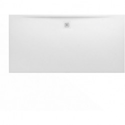 Receveur de douche rectangulaire LAUFEN PRO, bonde côté long 2000 x 1000 x 36 mm blanc mat LAUFEN