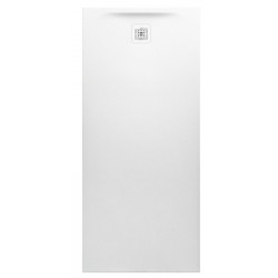 Receveur de douche rectangulaire LAUFEN PRO, bonde côté court 1800 x 800 x 46 mm blanc mat LAUFEN