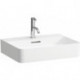 Vasque à poser VAL 550 x 420 mm avec trop-plein, version 1 trou pour robinet, blanc mat LAUFEN